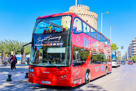 Thessaloniki Hop-on Hop-off Sightseeing BussturThessaloniki hop-on hop-off sightseeingtur med buss utan tak