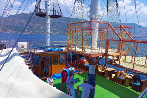 Alanya: Hidden Caves & Cleopatra Beach Catamaran Cruise Without Hotel Transfer
