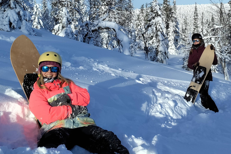 Levi : Aventure de surf des neiges avec randonnée en raquettes