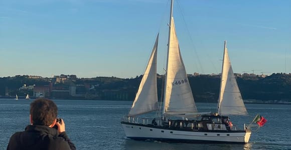 Lisbon: Sunset Cruise on a Classic Wooden Yacht with Drinks