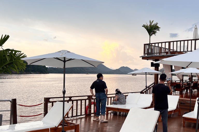 Luang Prabang:MekongRiver Sunset Cruise& Buddha's Light Show Mekong River Sunset Cruise + Buddha Light Show - A Area