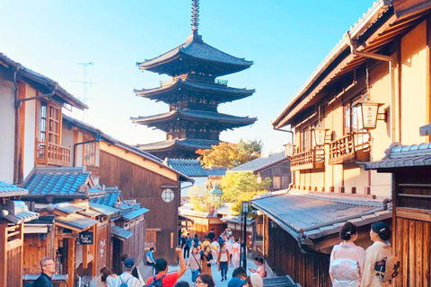 Excursion d&#039;une journée à Kyoto et Nara avec Kiyomizu-dera, le parc et le temple de Nara9:50am pick-up à Kyoto