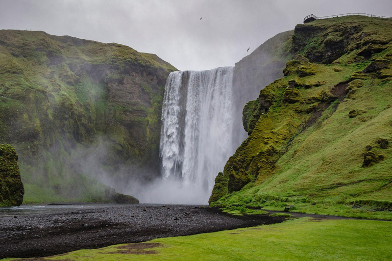 South Coast of Iceland. Black beach, glaсier, waterfalls...