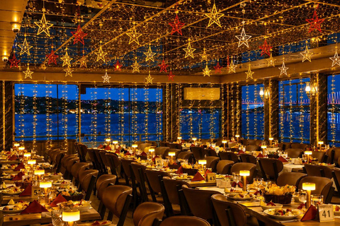 Istanbul: New Year's Eve Bosphorus Cruise w/ Dinner Option VIP Dinner Menu, Alcoholic Drinks, and Hotel Transfer