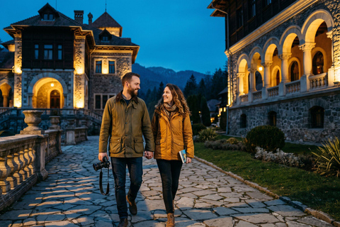 Dracula Castle-Peleș Castle-Cantacuzino Castle and Brașov COACH TOUR Audio guide in 24 languages
