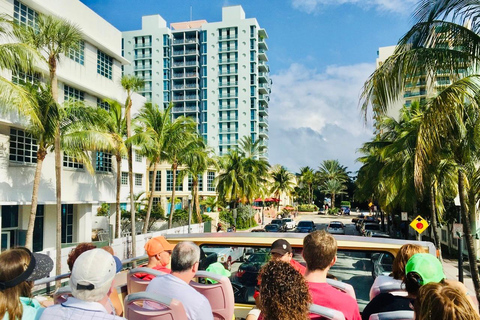 Miami: Double-Decker Bus Tour with Optional Boat CruiseDouble-Decker Bus Tour