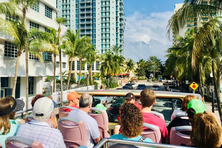 Miami: Double-Decker Bus Tour with Optional Boat CruiseDouble-Decker Bus Tour