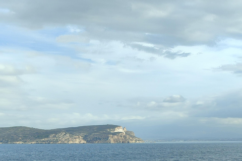 Cagliari: Devil’s Saddle Boat Tour with 4 Stops and Prosecco Cagliari: Sunset Boatour,Last Dive at Devil's Saddle eDrinks