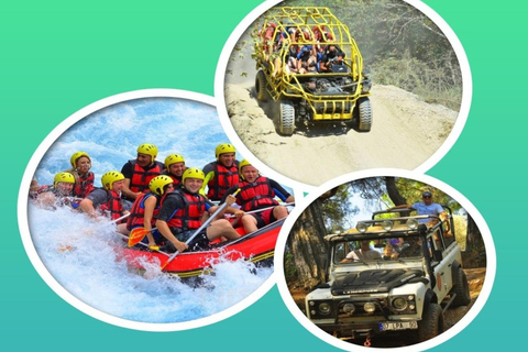 Antalya: Koprulu Canyon Jeep Safari, Monster Truck & Rafting ( 4 in 1 ) Jeep Safari, Buggy or Quad & Rafting, Zipline