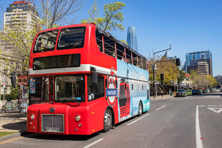 Santiago: Bilhete de 1 dia para o ônibus e teleférico Hop-On Hop-Off