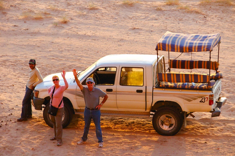 From Petra/Wadi Musa: Wadi Rum Jeep Tour with Hotel Transfer Wadi Rum 4 Hour Jeep Tour + Hotel Transfer + Lunch