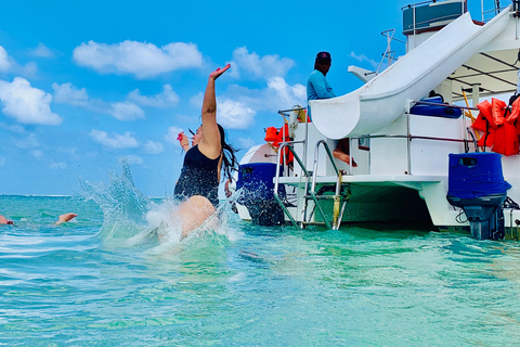 Private Catamaran Crusie, snorkeling, lunch & water slide Exclusive private tour just for you and your group up to 95