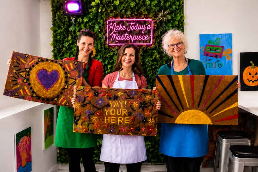Houston: Workshop zum Bemalen einer Fußmatte. Foto: GetYourGuide