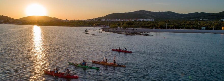 Vodice/Šibenik : kayak de mer au coucher du soleil à Vodice
