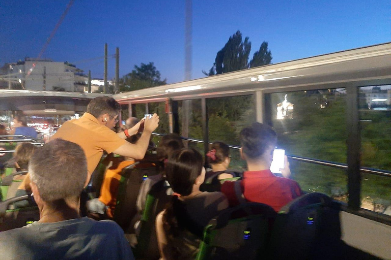 Athens panoramic tour by night with open double decker bus Christmas special night tour