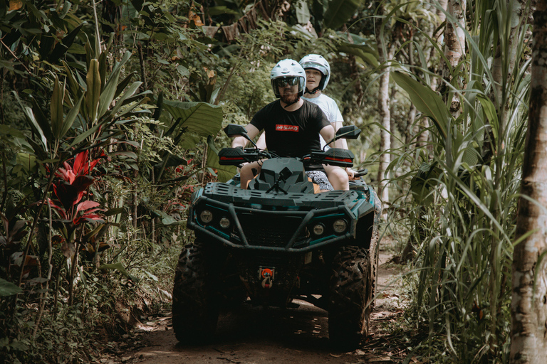 Bali: Waterfall Gorilla Cave ATV, Tubing Trip, Infinity Pool Double 250cc: Gorilla Cave ATV, Tubing - with Transfers