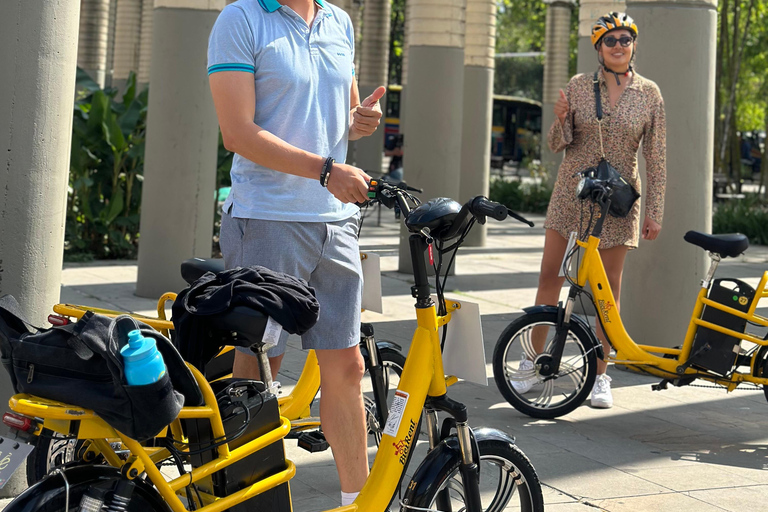 Medellin Botero Square and Downtown with local coffee in E-Bike City Tour