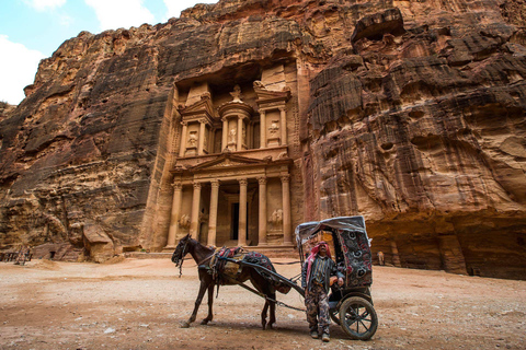 Privat dagsutflykt till Petra och Wadi Rum från Amman