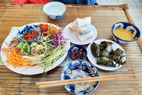 Hue: Vegetarian Food Tour by Scooter with Hotel Pickup