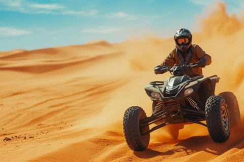 Doha Safari Dunebashing, Quadbike, Kamelridning med hämtning / lämningPrivat safari Kamelridning, sandboarding och Atv-cykel (30 min)