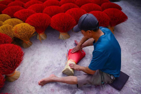 Vanuit Ha Noi: Conische hoed en wierook producerende dorpen tourHele dag: Wierook, Hoeden Maken &amp; Lak Kunst Tour in kleine groep