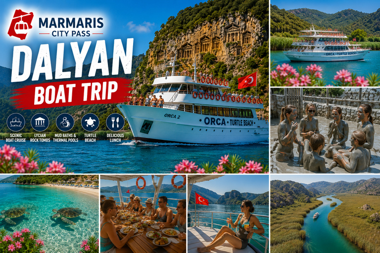 Marmaris: Dalyan River Boat Trip, Turtle Beach & Mud Baths