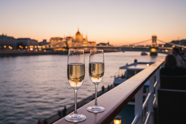 1-Hour Budapest Night Cruise with Unlimited Drinks