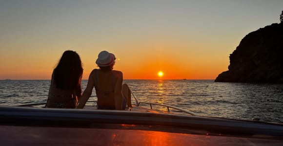 Ischia: Sunset Boat Tour with Aperitif from Forio