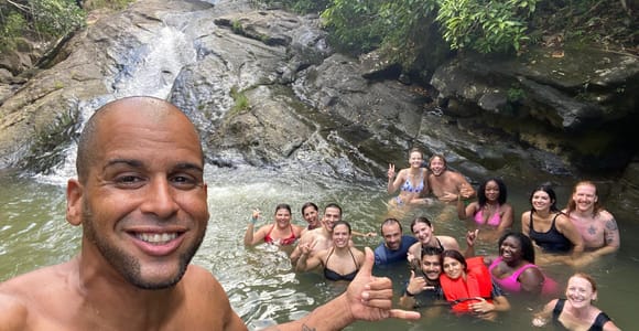 EL YUNQUE & BEACH TOUR: Waterslide, Waterfall, Food & Photos
