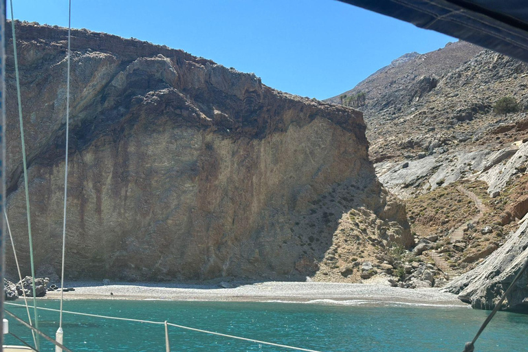 Private Sailing Cruise to Caves & Beaches for SUP & Lunch Private Cruise: Secret Beaches, Caves with Meal Drinks & SUP