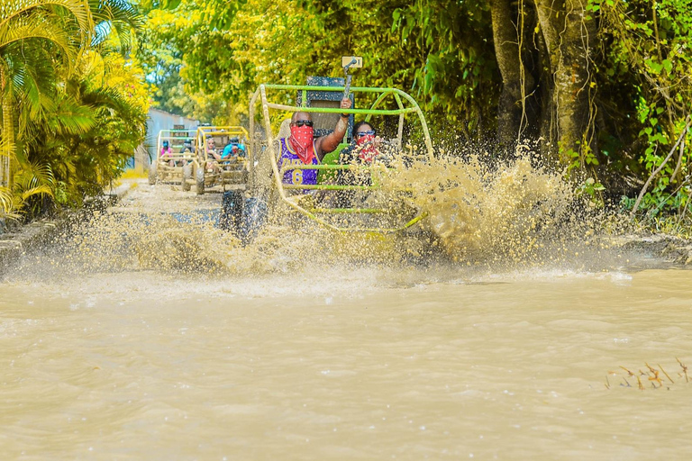 Excursión guiada en Buggy por la playa y el cenote de Macao con traslados