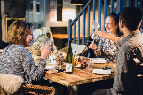 Immersive cellar tour, tasting and board mealTour in French