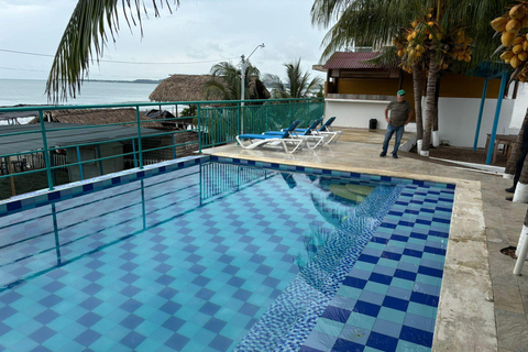 Totumo Volcano + Beach: Tourist route, entrance, lunch, and beach club Totumo Volcano + Beach: Tourist route, lunch, and beach club