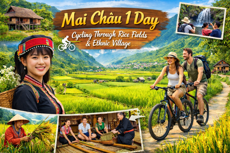 Mai Chau 1 Day: Cycling Through Rice Fields & Ethnic Village Group Tour