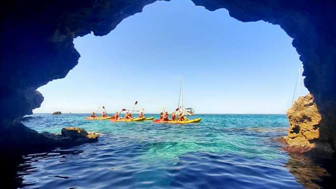 Mallorca: Sea Caves by Kayak and Snorkeling with Snack