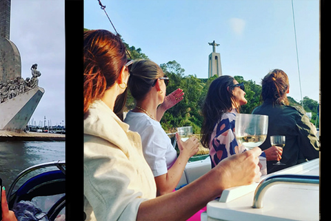 Lisboa: Passeio de Barco ao Pôr-do-Sol no Rio Tejo com Welcome DrinkLisboa: Passeio de barco ao pôr do sol no rio Tejo com Welcome Drink