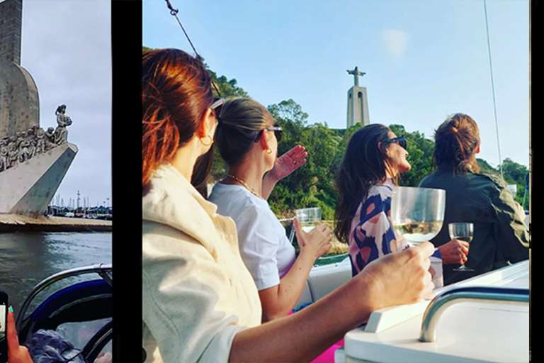 Lisboa: Passeio de Barco ao Pôr-do-Sol no Rio Tejo com Welcome DrinkLisboa: Passeio de barco ao pôr do sol no rio Tejo com Welcome Drink