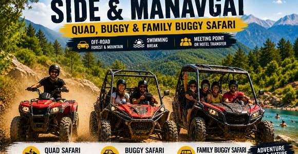 Side & Manavgat: Quad or Buggy Safari with Swim Stop