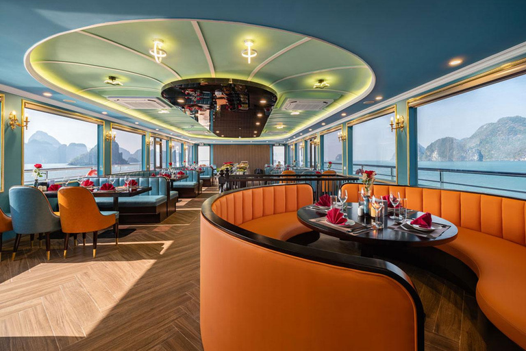 Hanoi: Aurora Halong Day Cruise - Lunch, Kayak, Swim, Cave from Halong: Cruise with Buffet, Kayaking (No transfer)