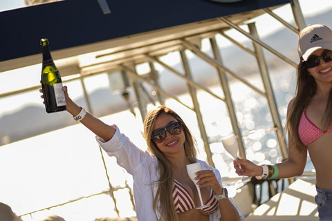 Ibiza: Formentera Boat with Open Bar, 3 meals & Sunset Party ADVANCE: Standard selection of food & open bar option
