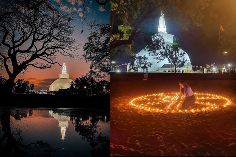 Golden Hour at Mihintale & Illuminated Anuradhapura Night