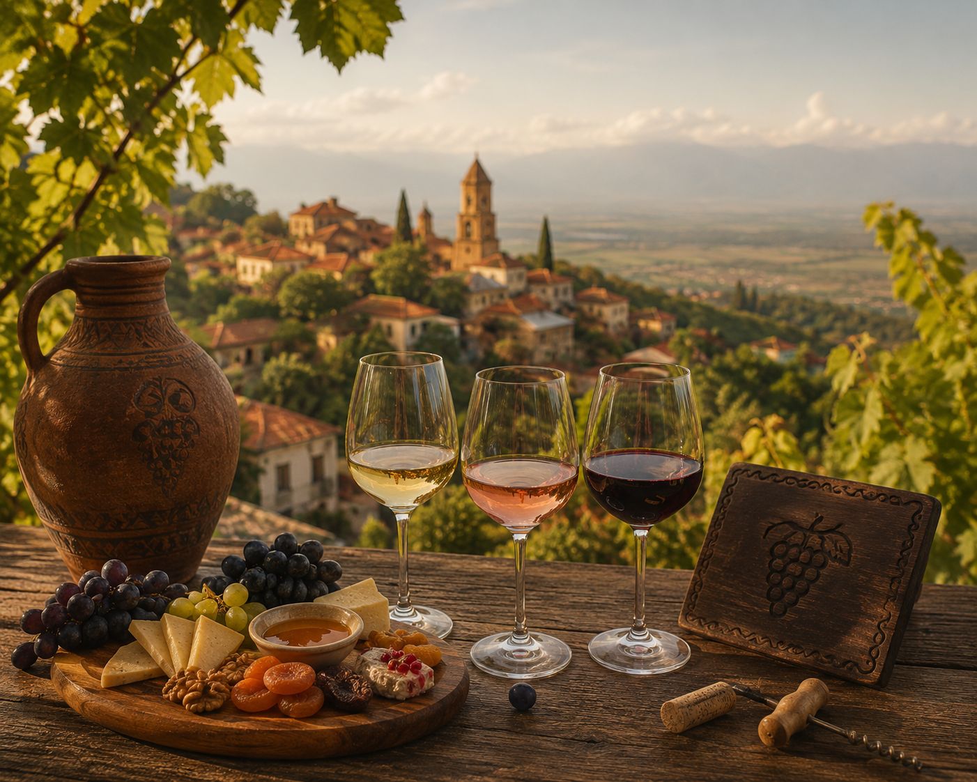 Sighnaghi: Weinprobe georgischer Bioweine mit Aussicht