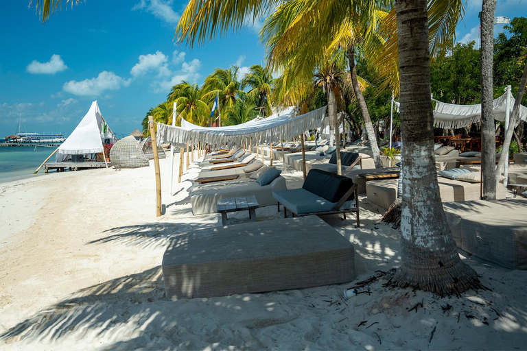 Van Riviera maya; catamaran alleen voor volwassenen naar isla mujeres