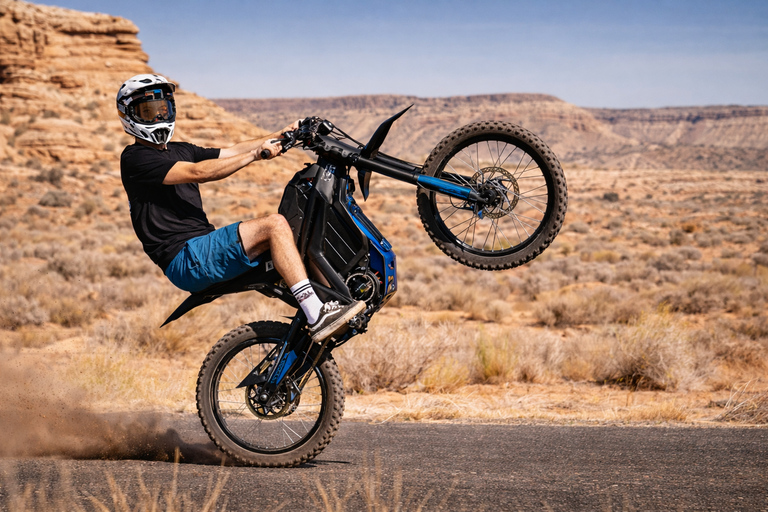 Tenerife: Ocean View Electric Dirt Bike Coastal Adventure 20 min Talaria EBike Test Drive on dirt track