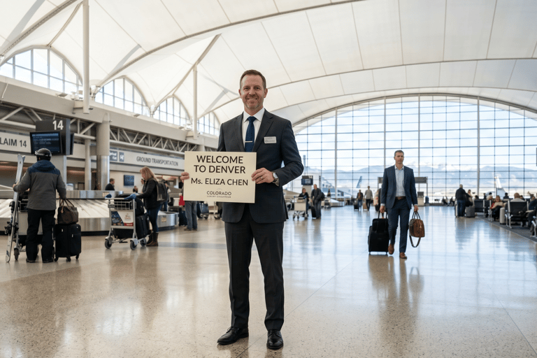 Denver: DEN Airport Private Transfer to/from Denver Downtown Arrival: DEN Airport to hotel in Denver city center