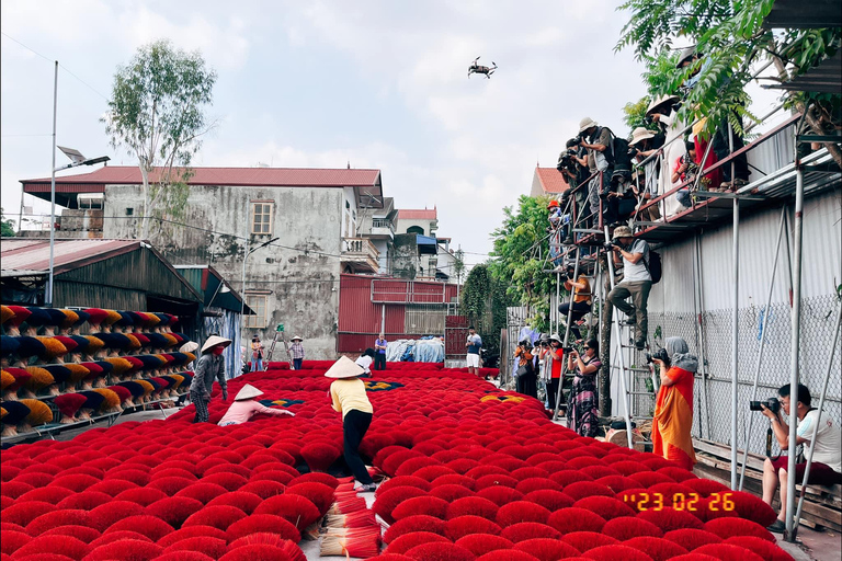 Hanoi: Incense Village, Conical Hat, Lacquer Art-SMALL GROUP PRIVATE Half Day- Incense Village- Hat Village- Train Street