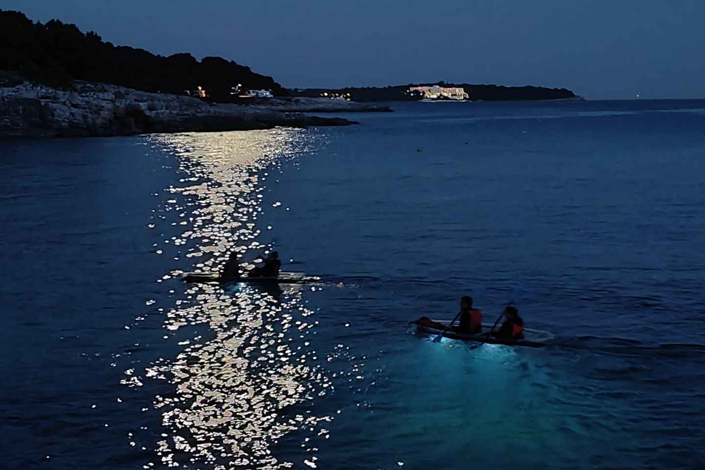 Pula: Night Tour in Transparent Kayak with Stargazing
