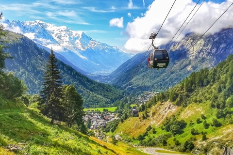 Ab Genf: Geführte Tagestour nach Chamonix und zum Mont-BlancTagestour zum Mont-Blanc mit Seilbahnfahrt und Bergbahn
