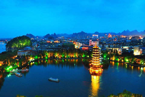 Guilin: Night Cruise on Two Rivers & Four Lakes with Lights