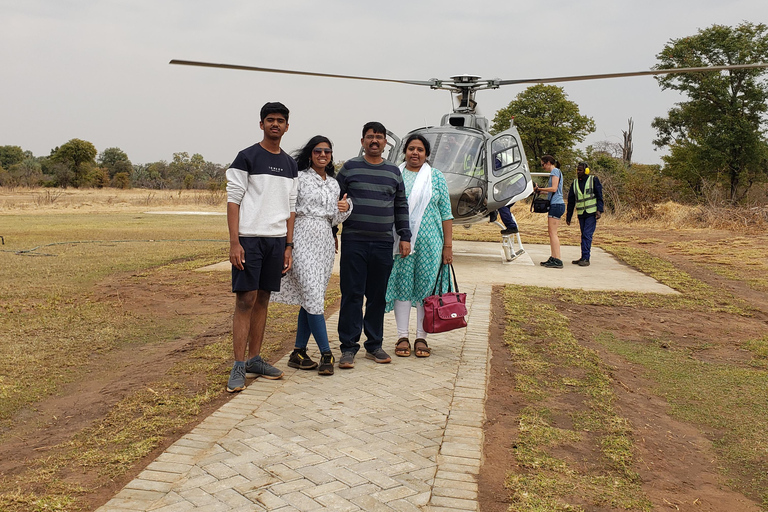 A Helicopter Ride Over the Victoria falls